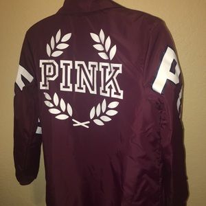 Pink! Maroon fleece lined jacket.